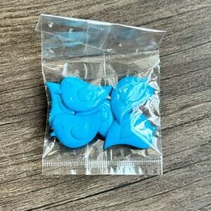 NWOT Y2K Vintage Blue Chick Bird Buttons Set of 6 Shank Animal Plastic